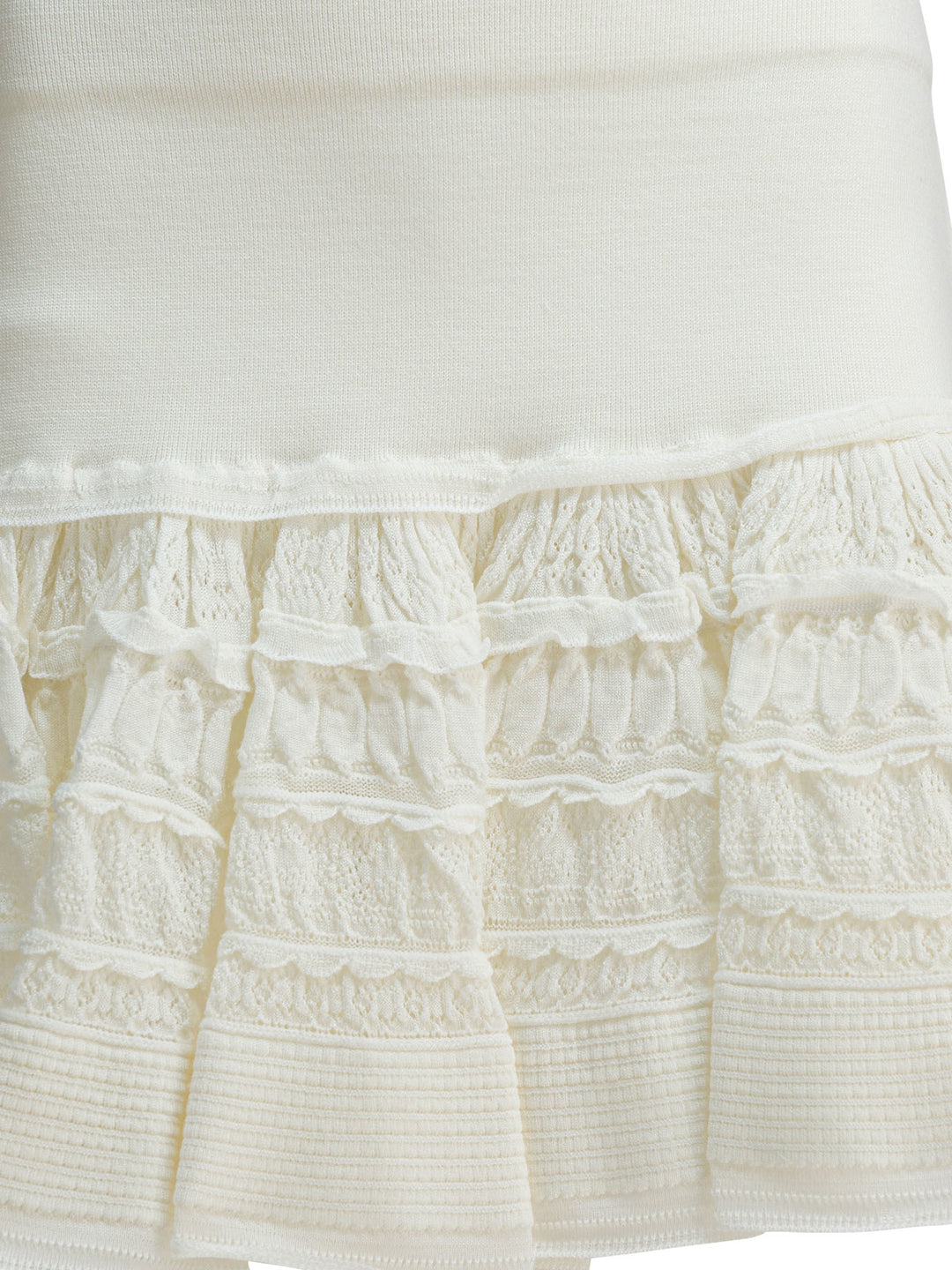 AlaïA Miniskirt With Ruffles Gonne - Bianco | a7e6b6052ec0ed6788d0c279caee8a38f9b25fb1