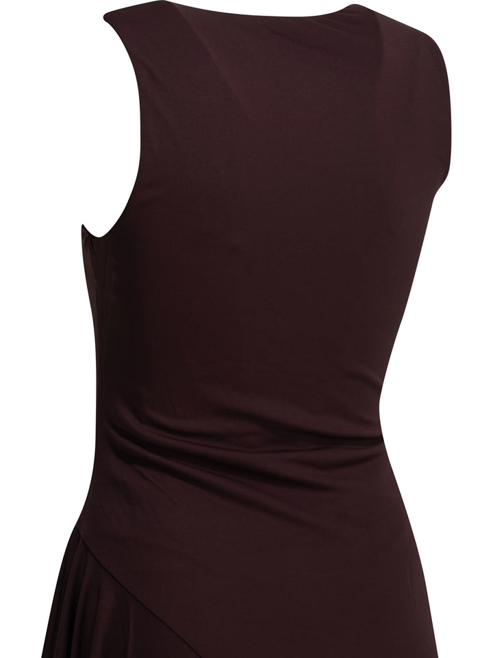 AlaïA Asymmetrical Midi Dress Abiti - Bordeaux | f3ae5d95880e5f63159dc7dc3959df37a7b3784d