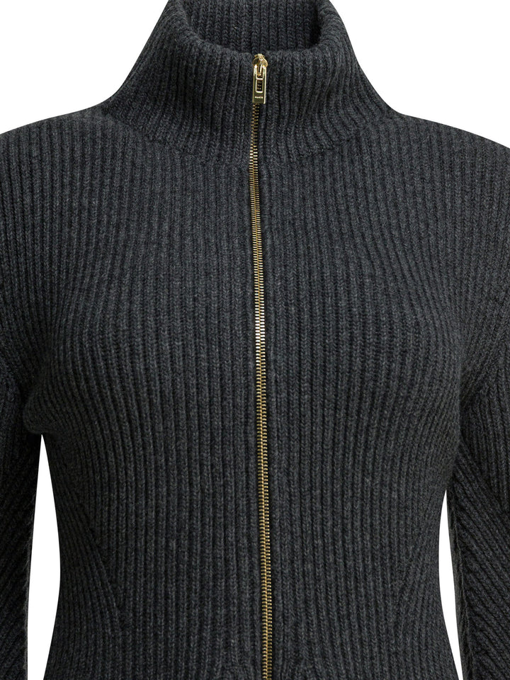 AlaïA Peplum Knitwear - Grey | ff1f7b431f6c0a490279474275426a95f89f78c9