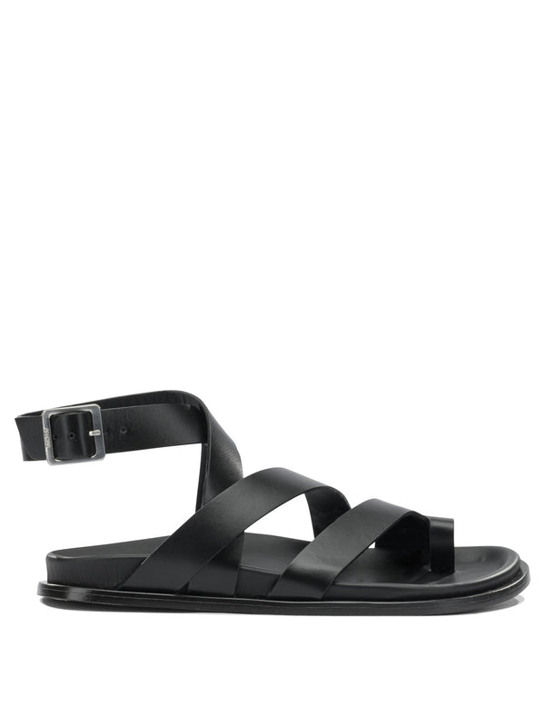 Low Leather Sandali Nero