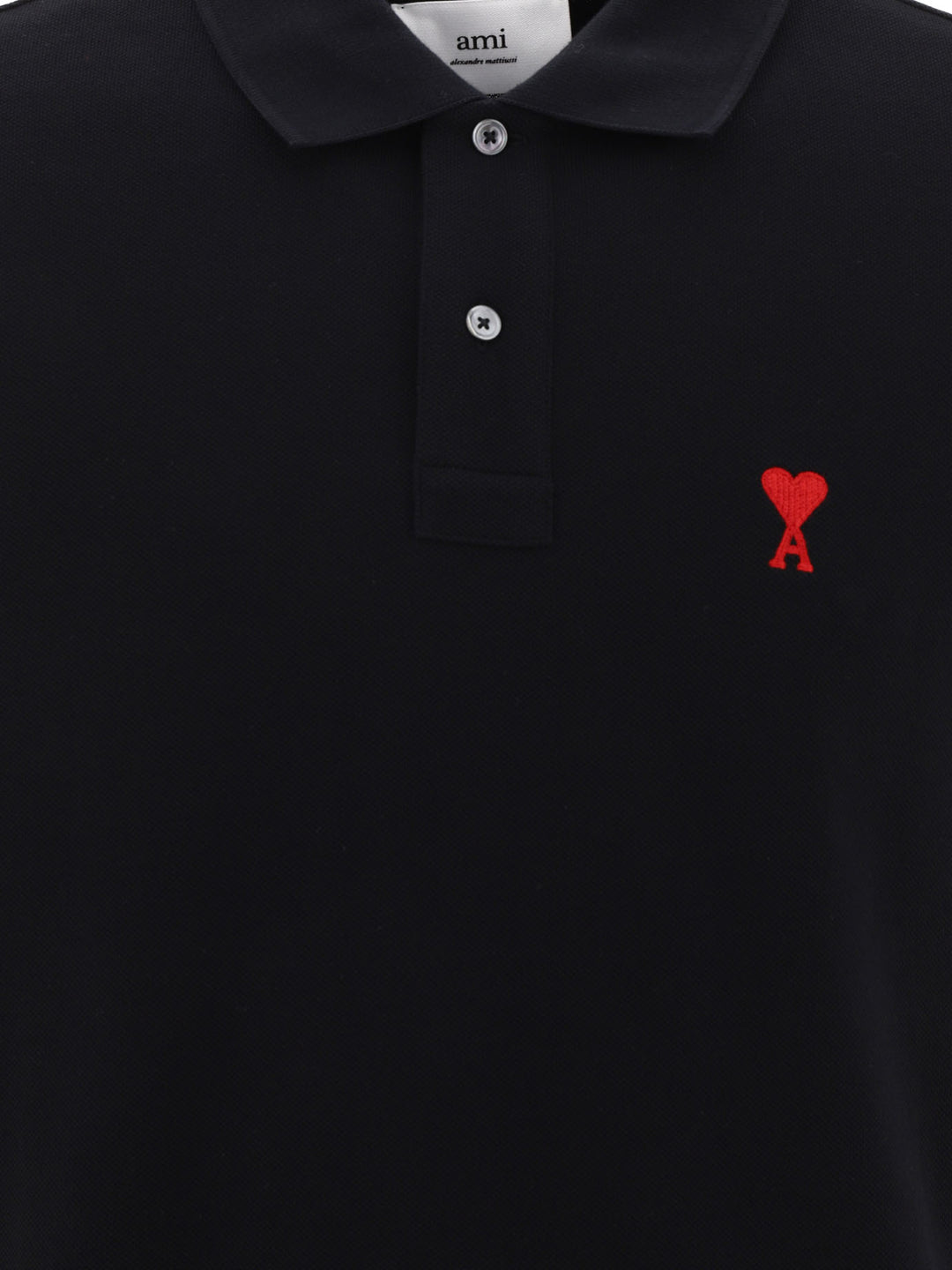 Ami Paris Ami De Coeur Polo shirts - Nero | ce173c103ef4397c7c2bd34ccbe09a51c33c5e35