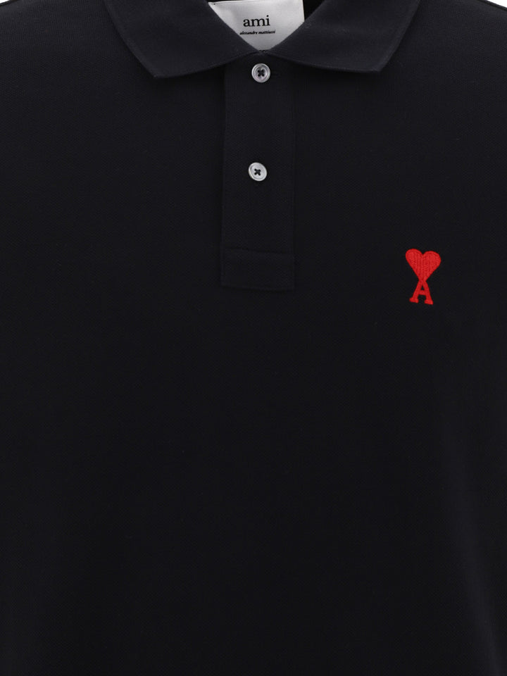Ami Paris Ami De Coeur Polo shirts - Nero | ce173c103ef4397c7c2bd34ccbe09a51c33c5e35
