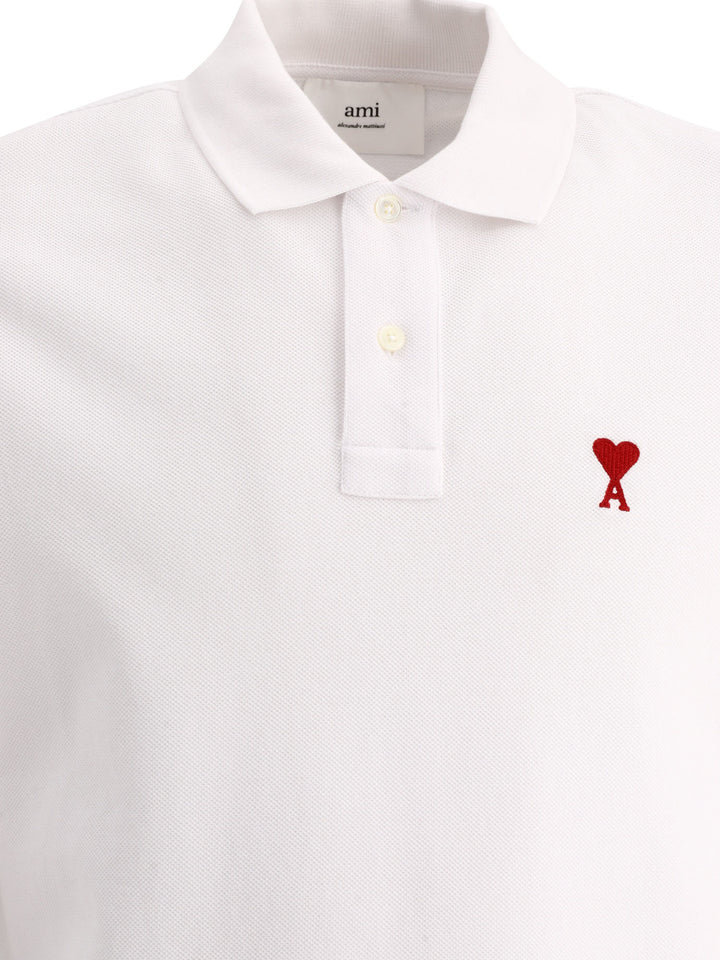 Ami Paris Ami De Coeur Polo shirts - Bianco | f0ddcc6fb4f79ac537b9df757b1912e9a992cab5