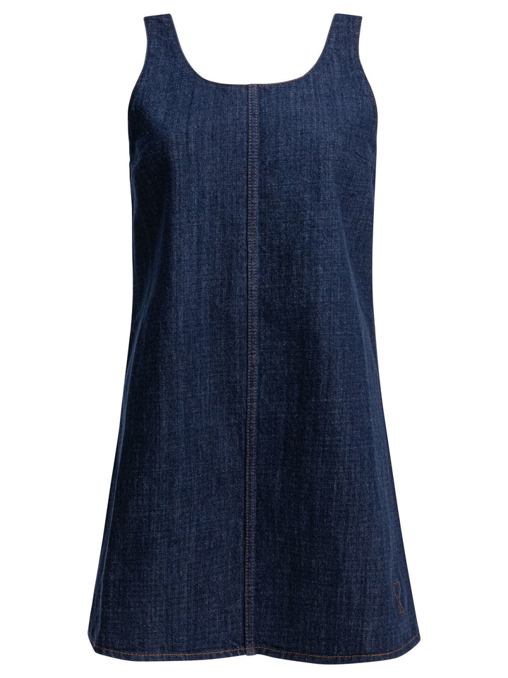 Ami Paris Short Denim Dress Abiti - Blu | 61cf91c7dd26243fa577ef54708c70860a2c0614