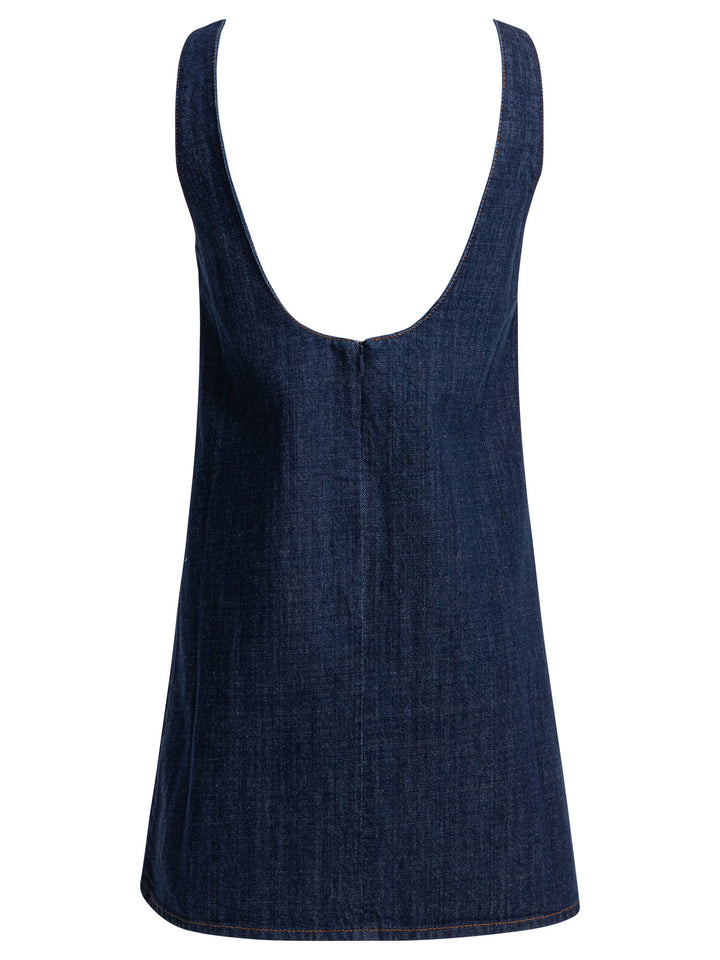Ami Paris Short Denim Dress Abiti - Blu | 74785205f76dc7b4c8c7a67687124b183e9be4d2