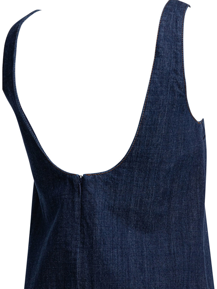 Ami Paris Short Denim Dress Abiti - Blu | 9c55b419717d04452a98e3c132713ceced63ed78