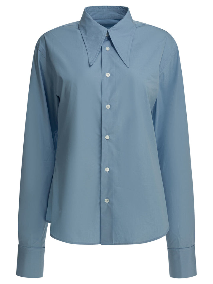 Ami Paris Silk Blend Shirt Shirts - Blu | f6201bf28fa0ea236f40ef5fa83b2c22fd3f9dff