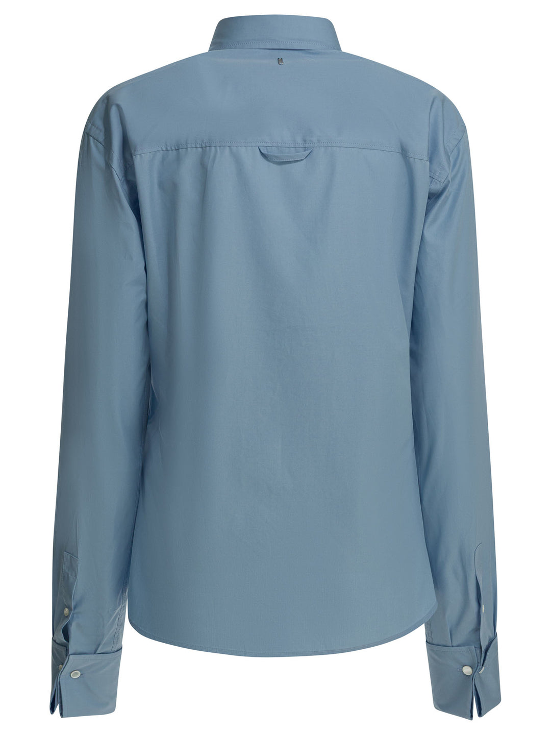 Ami Paris Silk Blend Shirt Shirts - Blu | d9145ac2c22eead4cfd4ce13c65460f8df327b0c