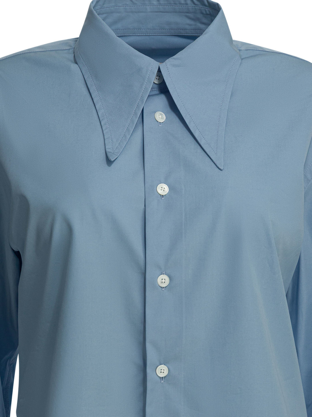 Ami Paris Silk Blend Shirt Shirts - Blu | c64edcab6e6d82c1cefc65a1a58bf4158e906e8b