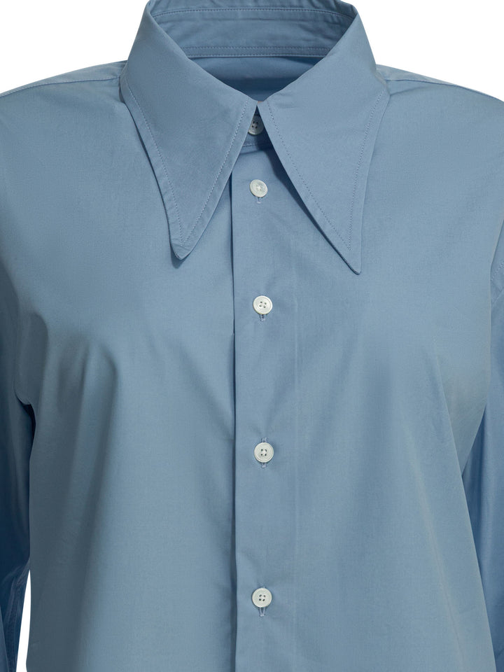 Ami Paris Silk Blend Shirt Shirts - Blu | c64edcab6e6d82c1cefc65a1a58bf4158e906e8b