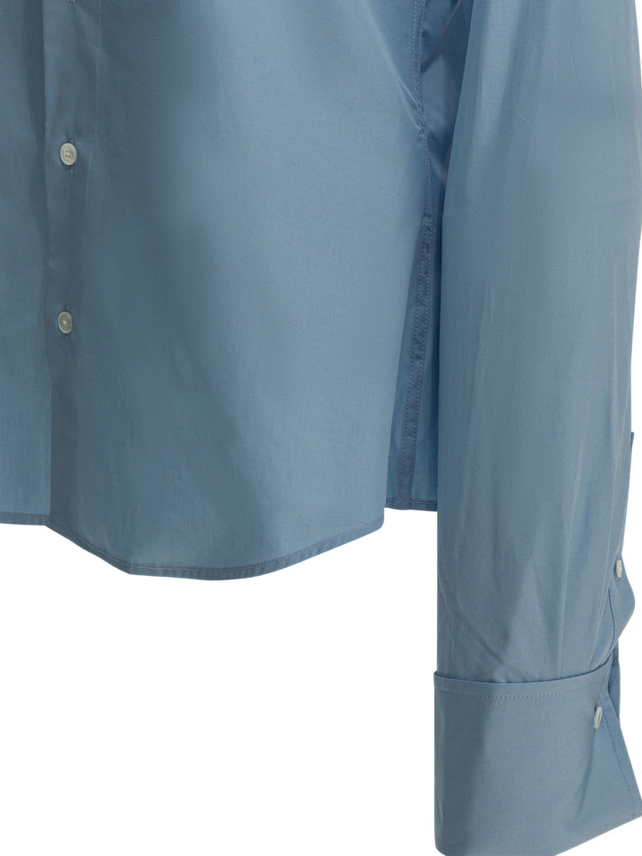 Ami Paris Silk Blend Shirt Shirts - Blu | cfa354efa89f57cac32576512c693fc6079f6721