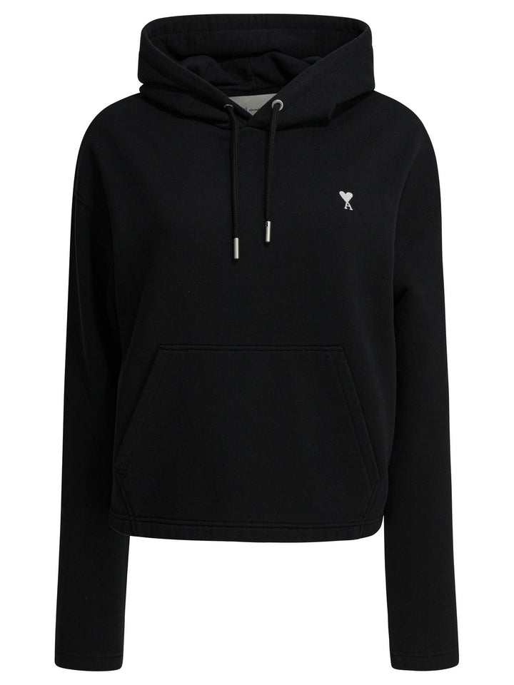 Ami Paris Cotton Hoodie Sweatshirts - Nero | e1923b247db7cb0f8939ca1d475a553710022fd2