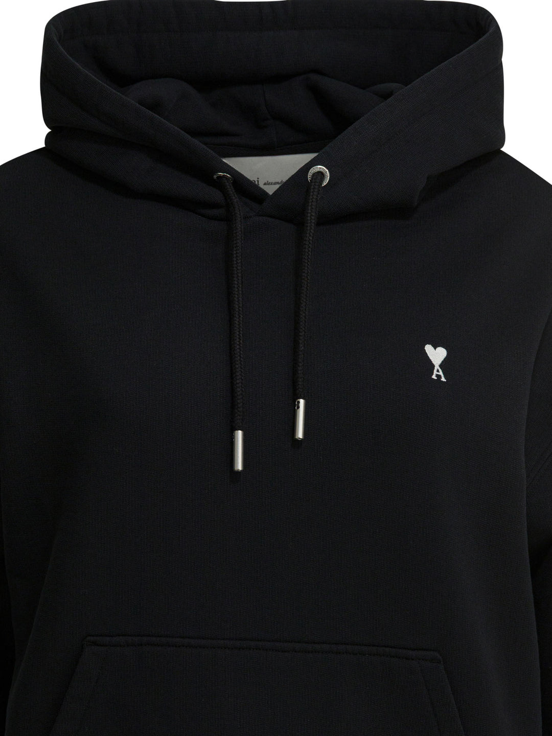 Ami Paris Cotton Hoodie Sweatshirts - Nero | 0c6c71934613e52217f8cebd0f6f0ab822ace424