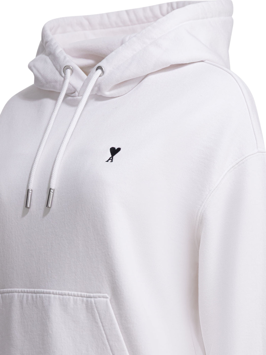 Ami Paris Cotton Hoodie Sweatshirts - Bianco | 9bab8fe810e3502edfd8215287c0b65cd09674de