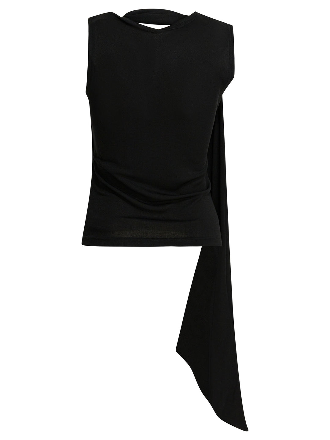 Ami Paris Sleeveless Top With Lavalliere Top - Nero | ad943ae412bd2e77dd78c78399be4e610a441dd2