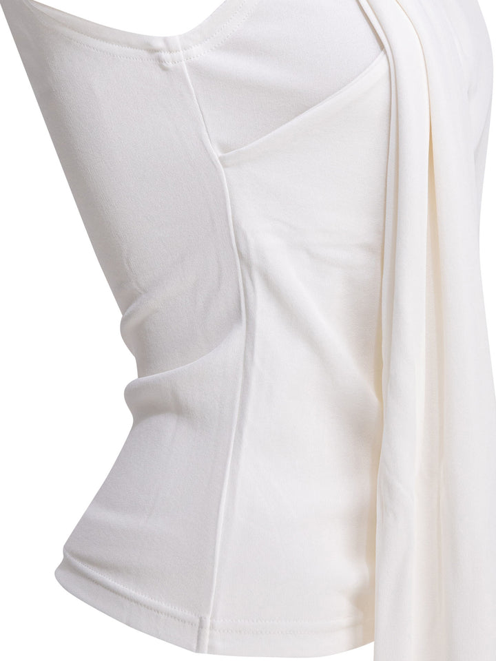 Ami Paris Casual Draped Top Top - Bianco | 6394b72a88b7141c0b5c0f240f5f1487e5b48f9e