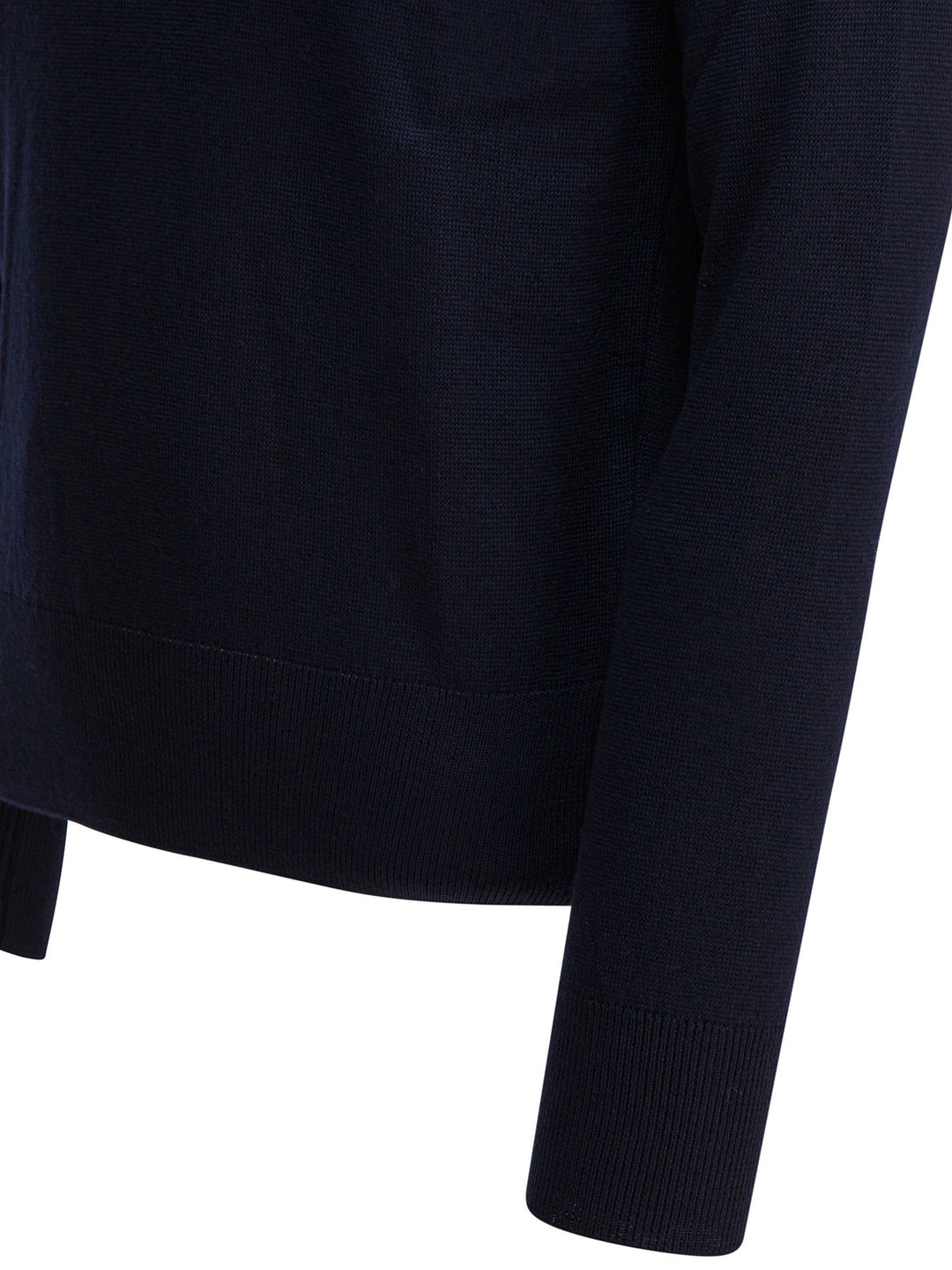 Ami Paris Wool Crewneck Sweater Knitwear - Blu | f1e577ebcce73fc37a1fa2016cbc177631d7f4fa
