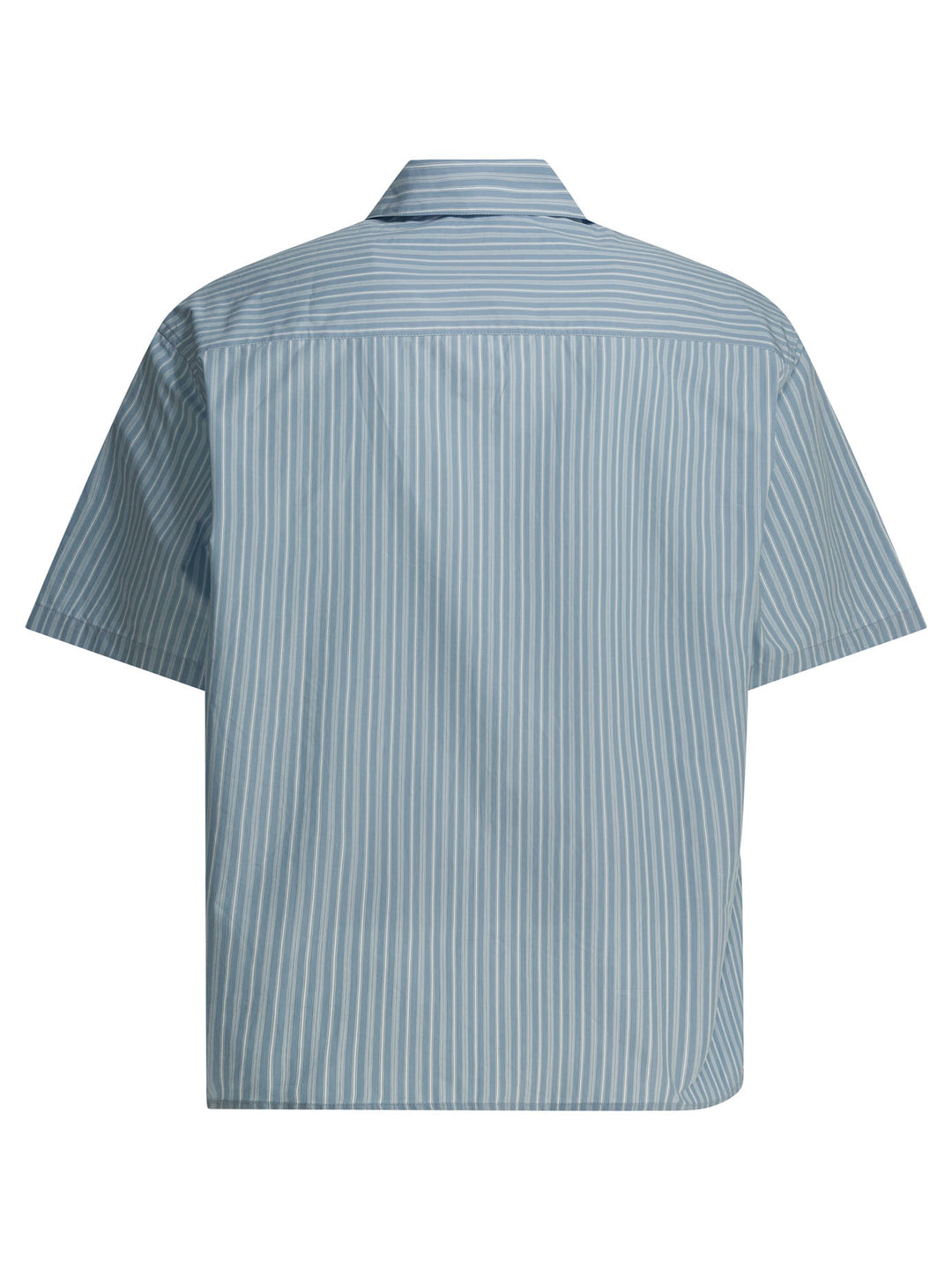 Ami Paris Short-Sleeved Boxy Shirt Shirts - Light blue | ffe7eebcea8a6702fddc7dac620ca9ef5c6469ee