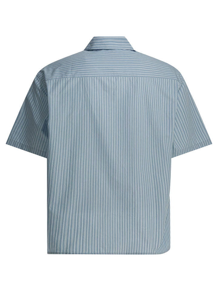 Ami Paris Short-Sleeved Boxy Shirt Shirts - Light blue | ffe7eebcea8a6702fddc7dac620ca9ef5c6469ee