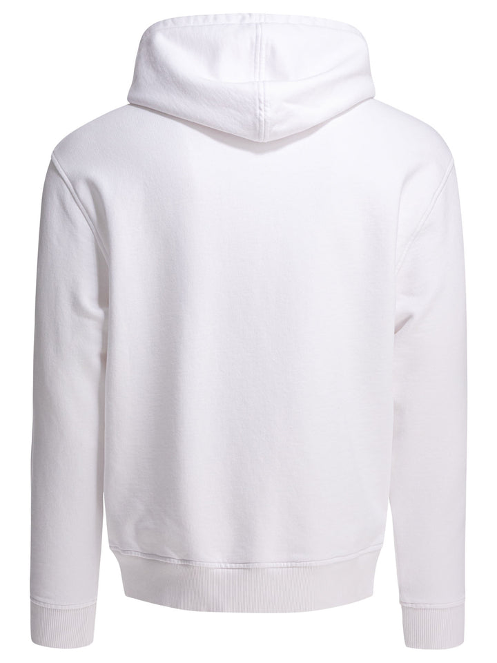 Ami Paris Hoodie With Logo Sweatshirts - Bianco | bc4acccbc12a0d358f271020fc57f18d72ecb149