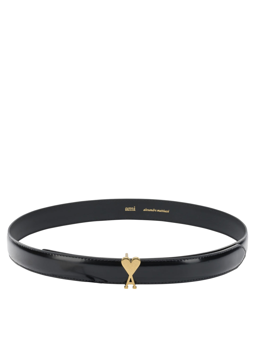 Ami Paris Leather Belt With Buckle Ami De Coeur Cinture - Nero | efd086e22895c46c9bb9a918503a0d5e73ea40f5