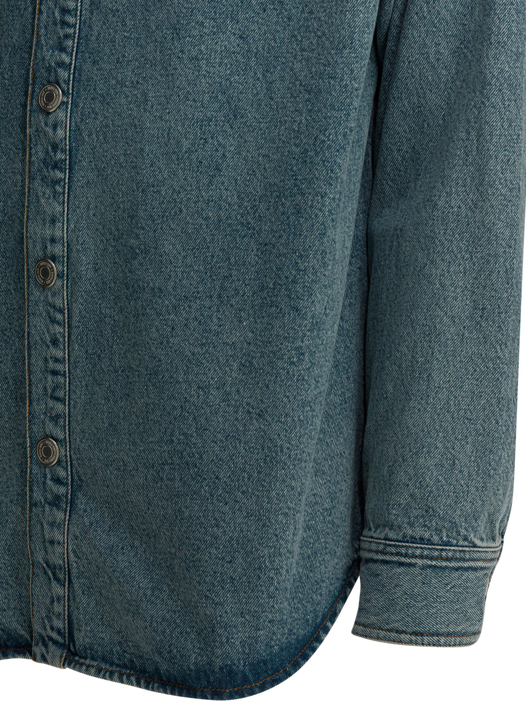 Ami Paris Denim Shirt With Logo Shirts - Blu | 26a834706046f53085dad7a39011bc5991c71cd6