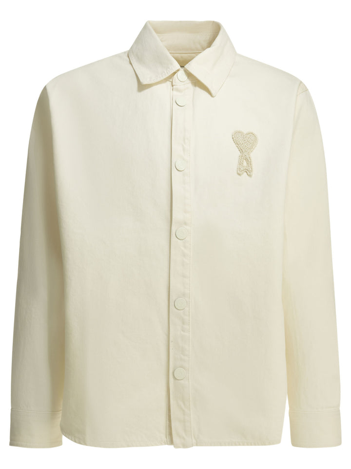 Ami Paris Ami De Coeur Jackets and Coats - Bianco | 92897efdd5f33e42c78e06fb456f766e51134f95