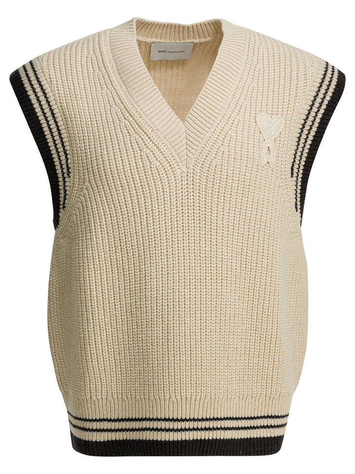Ami Paris  Knitwear - Bianco | c2e7cb681d3be886d6c210d88afeaca3764080d0
