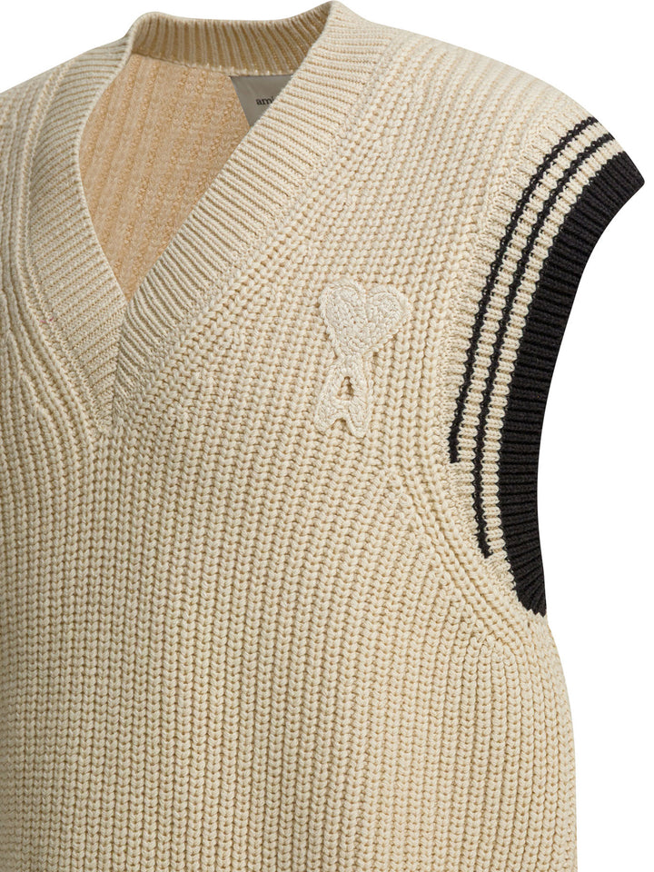 Ami Paris  Knitwear - Bianco | 1acecd82cd4e2ec584dad1c208d71eae2e52a3ed