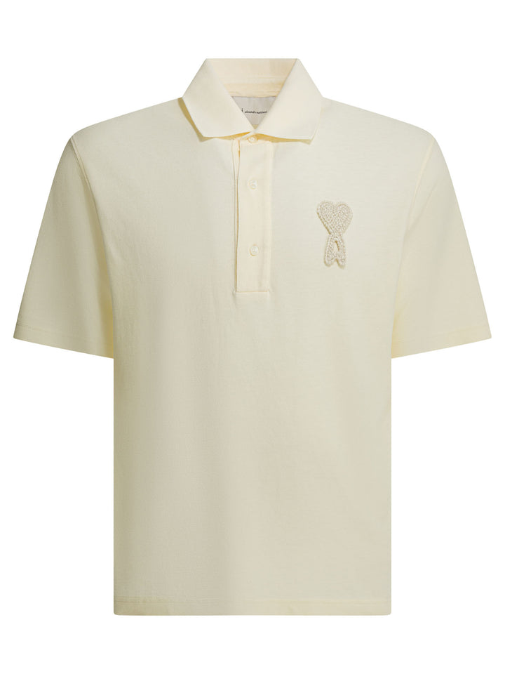 Ami Paris Polo Shirt With Buttons And Logo Polo shirts - Bianco | dcb03f92e28910e74d78797bfb567268e57c9839