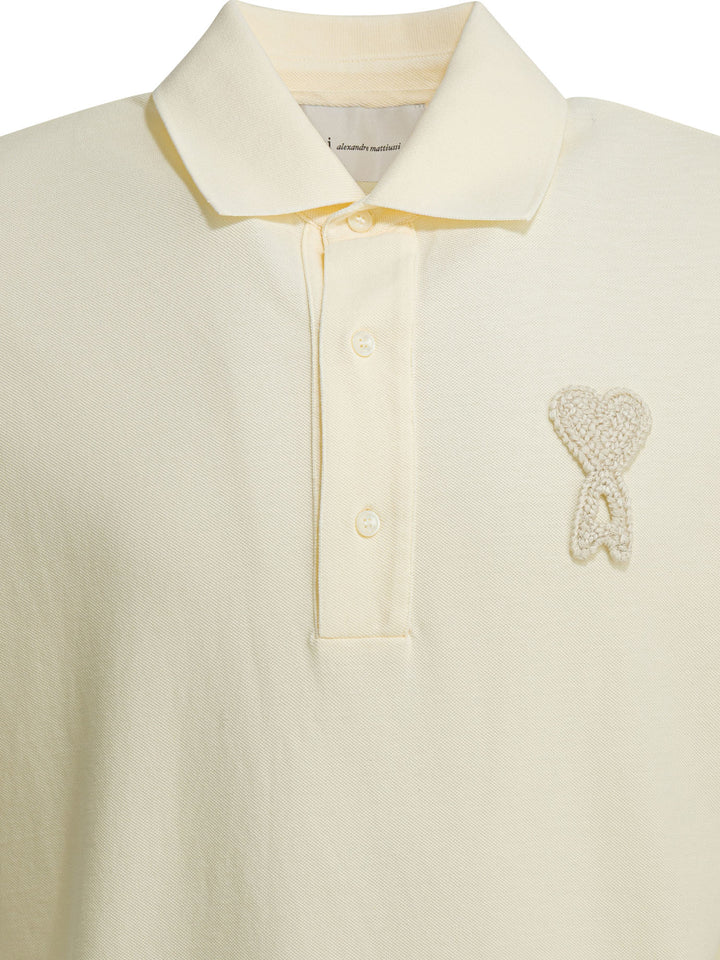 Ami Paris Polo Shirt With Buttons And Logo Polo shirts - Bianco | 9bb036acfae3ae36716127af5b71a3dcffc351b5
