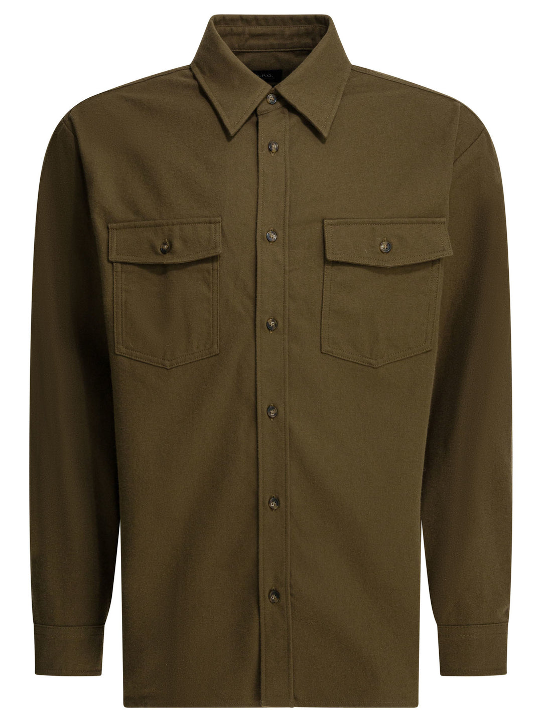 A.P.C. Cotton Overshirt Jacket Jackets and Coats - Verde | 4c673474789b83e3eb35aa8a4a455ea2550d5953