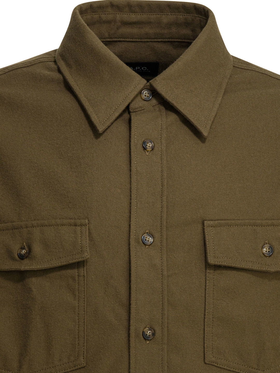 A.P.C. Cotton Overshirt Jacket Jackets and Coats - Verde | 9aa9b57141433566bfc694d221b285c1124b76b6
