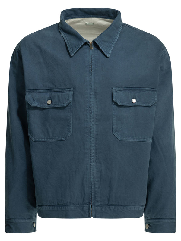 Lightweight Cotton Jacket Jackets And Coats Blu