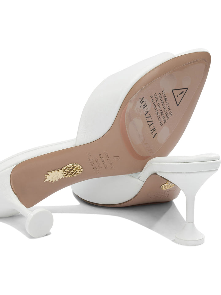 Aquazzura Bisous 65 Mm Heeled shoes - Bianco | 3e9941ed20a65b108dbaeae4150d9fc33670beab