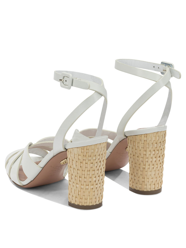 Aquazzura Copacabana 85mm Sandali - Bianco | 44f98a584631bc95bca399ba416e3c62024ce9d1