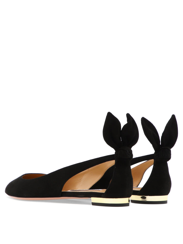Aquazzura Bow Tie Ballet Ballerinas - Nero | 2d9c971a1289de589bdb446da1000aeb9718f0ca