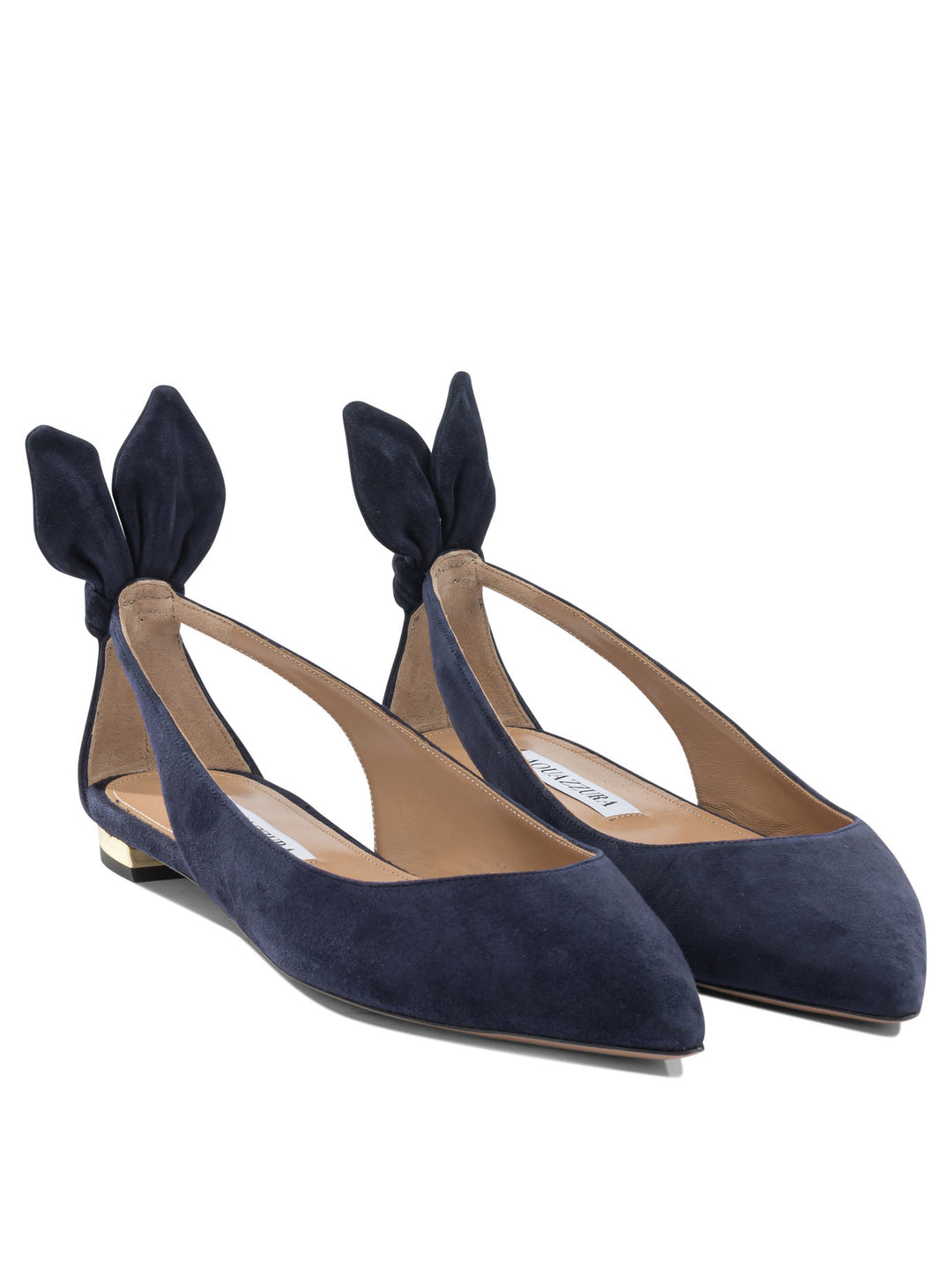 Aquazzura Bow Tie Ballet Ballerinas - Blu | 1191abb7163e080d873107c17d18e64fac55c7e9