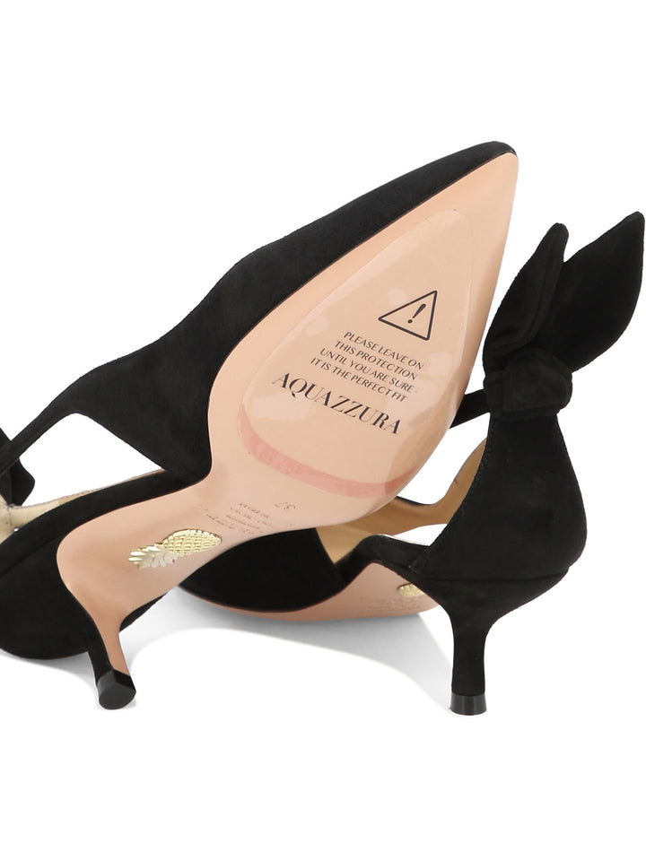 Aquazzura Bow Tie Pump 50 Mm Heeled shoes - Nero | f5f8f196d257980dfa80aca21333ab49293f2562