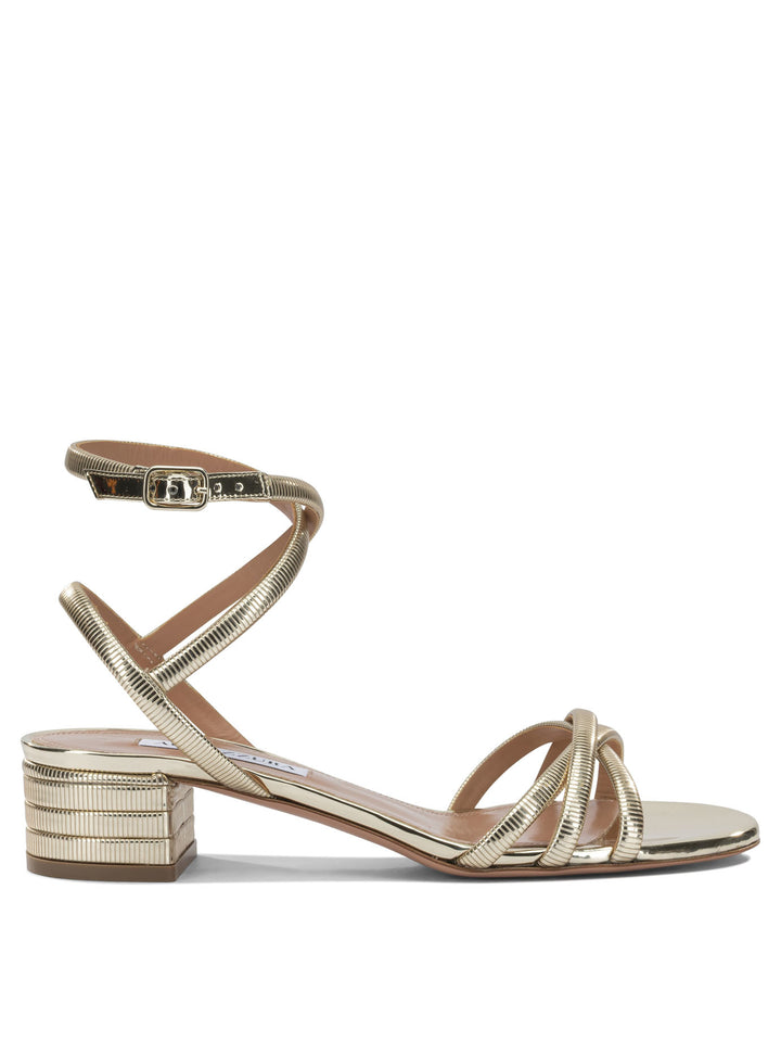 Aquazzura Heatweave 35mm Sandali - Oro | 5328be1144de45ff9eb43c3d22be043991ea5163
