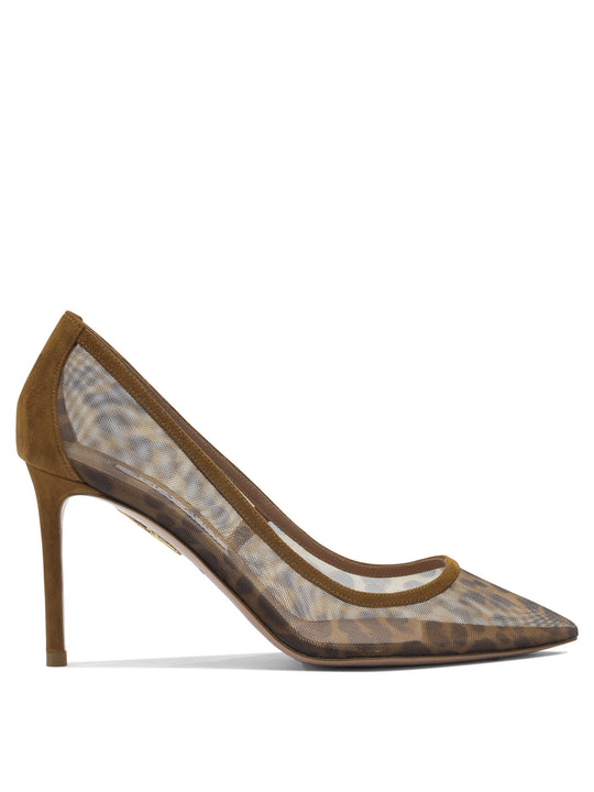 Animal Print Pumps 85mm Heeled Shoes Marrone