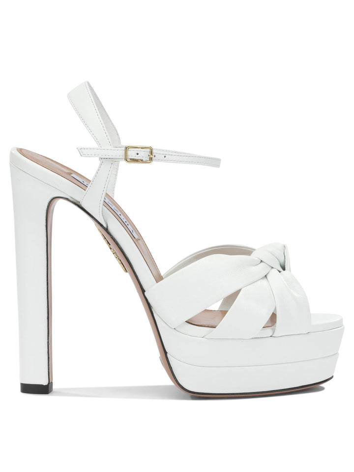 Aquazzura Nina Plateau 130mm Sandali - Bianco | 05d13e4f1c555c441fbe6ac4176e434aee60ff79