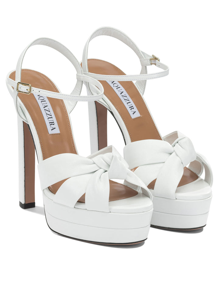 Aquazzura Nina Plateau 130mm Sandali - Bianco | 73ba64fb81d27027774f084c342c924716c815f2