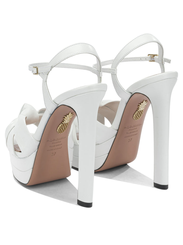 Aquazzura Nina Plateau 130mm Sandali - Bianco | 0e224236224e2fb0031feb9ce892c981e76ae234