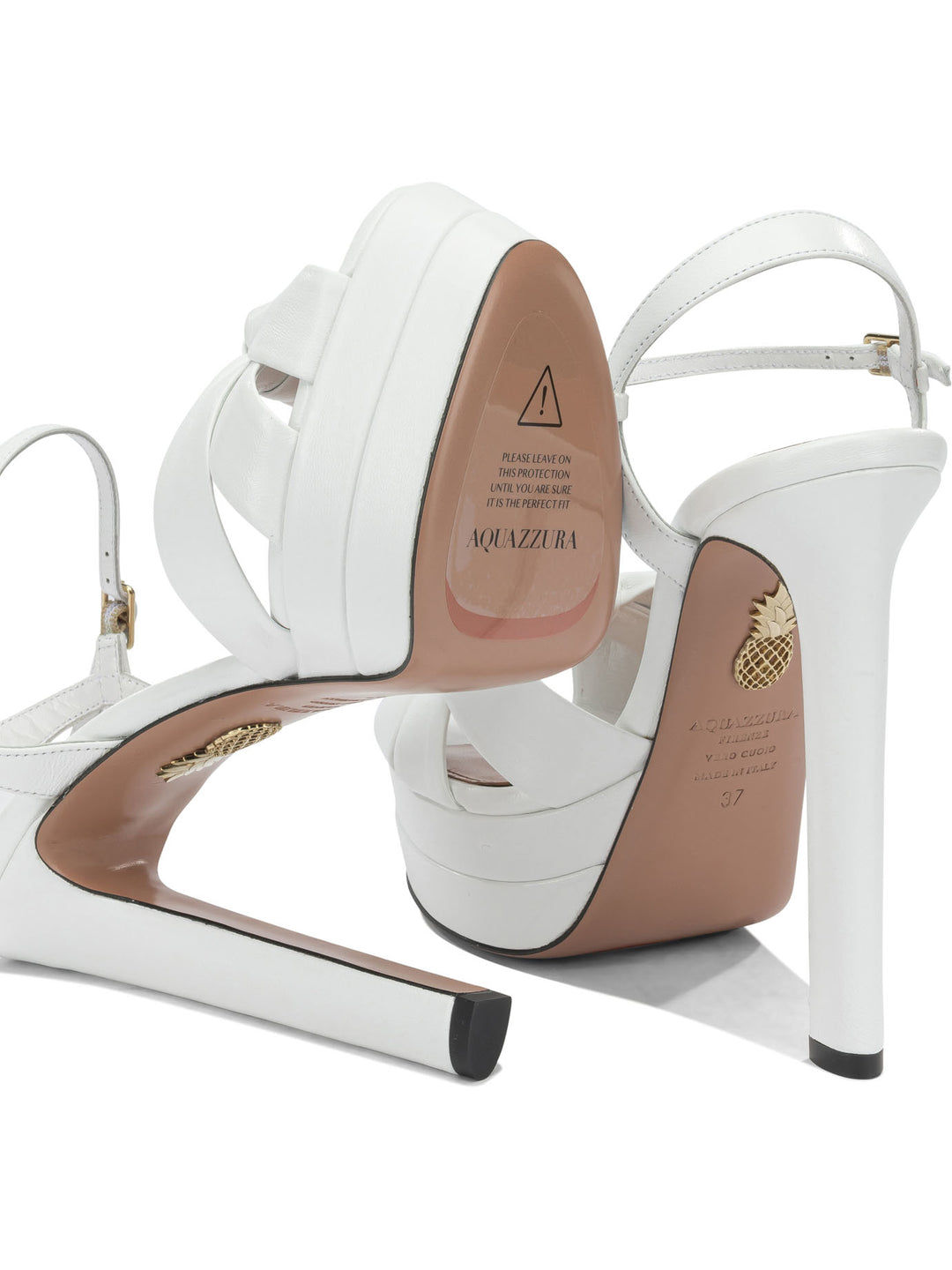 Aquazzura Nina Plateau 130mm Sandali - Bianco | 0e878cc075e48c782a0373159ae04b9c2040ca74