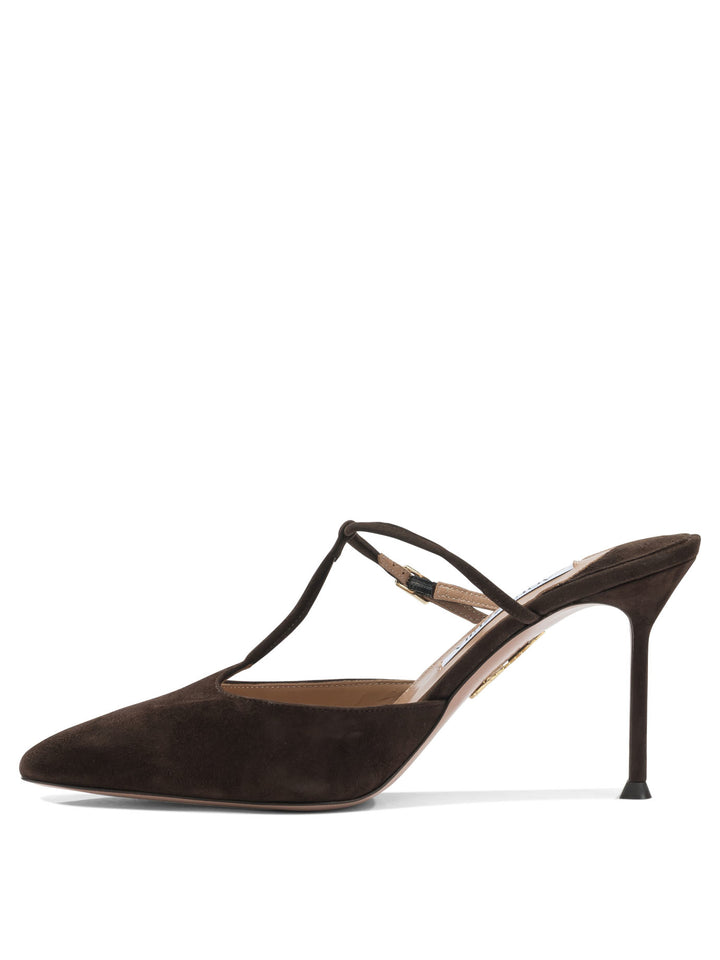 Aquazzura Sorbonne 85 Mm Heeled shoes - Marrone | e1d7174a5780e3b3a0db2ba54c9a2350d5e27ee4