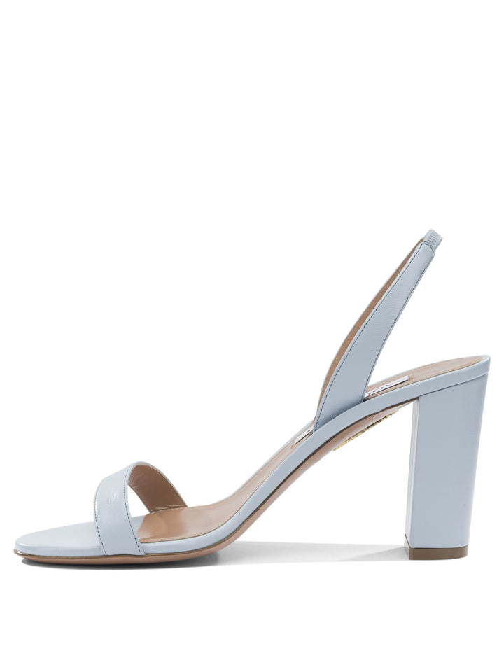 Aquazzura So Nude Block 85mm Sandali - Light blue | 762a82d1c9adbf0a898b2ea4ec29b8870c6b7777