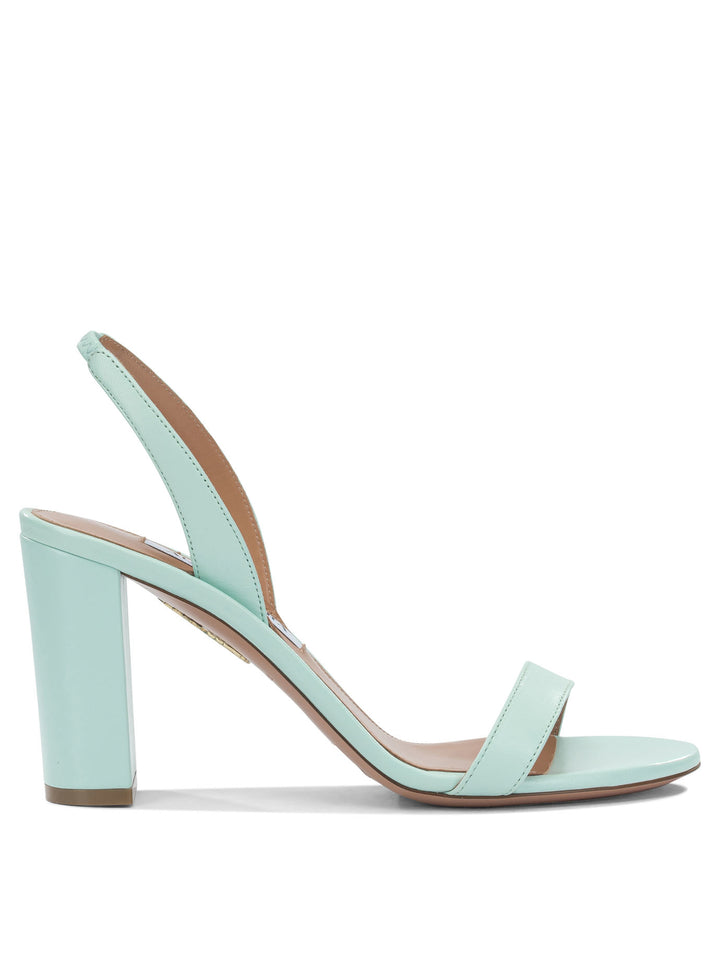 Aquazzura So Nude Block 85mm Sandali - Light blue | 602279c09e7bbf5f4328cb26e05d7c6a6d382299
