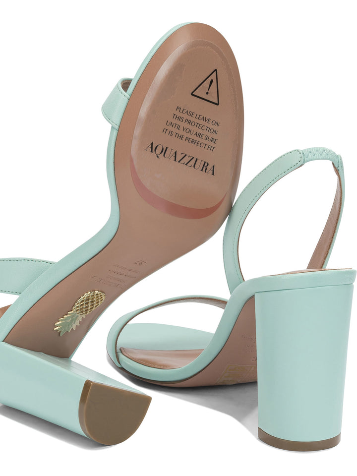 Aquazzura So Nude Block 85mm Sandali - Light blue | 8c71e050b8a2244adaee16faf397defb0bae8876