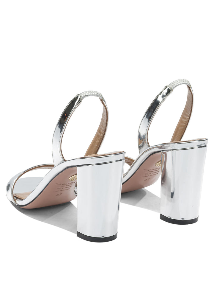 Aquazzura So Nude Block 85mm Sandali - Silver | dcbf7d3225c46ccd1c1275d8ee34f01ca8984998